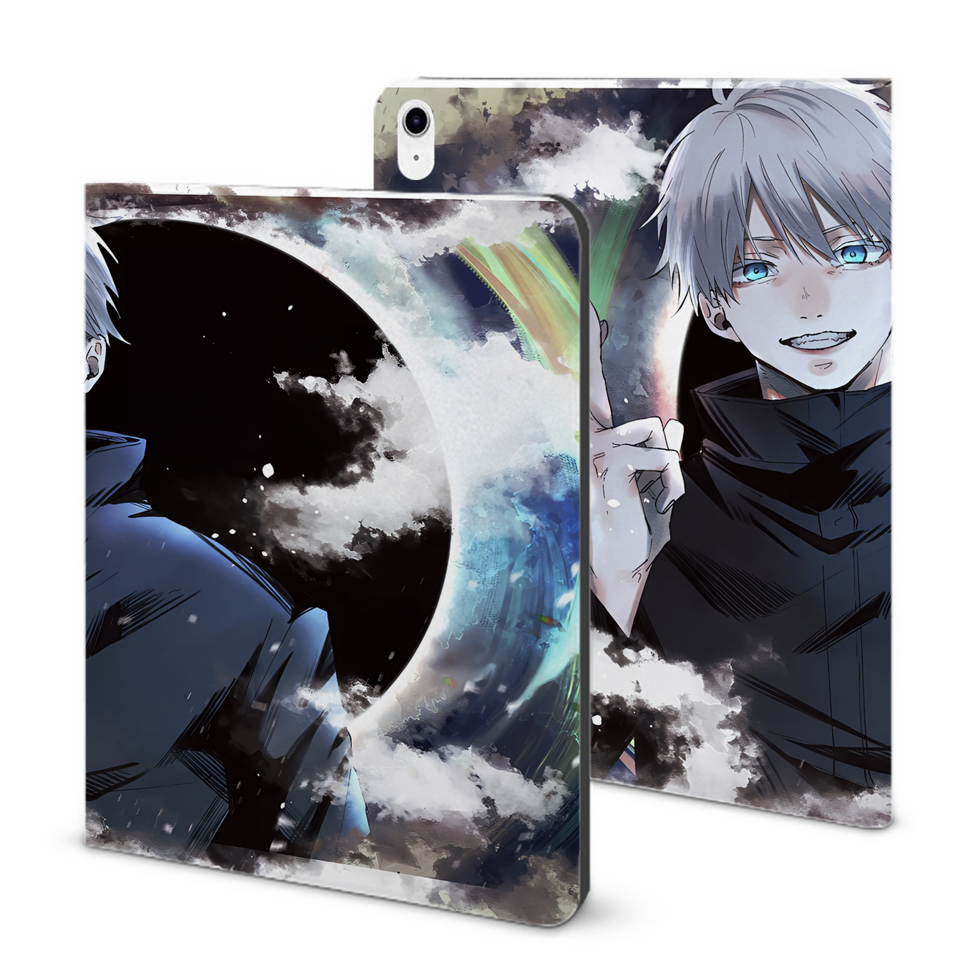 （画像用） 呪術廻戦 Jujutsu Kaisen IPad ケース ブック型 PUレザー TPU 耐衝撃 軽量 薄型 ペン収納なし 全面保護 IPad 各モデル対応